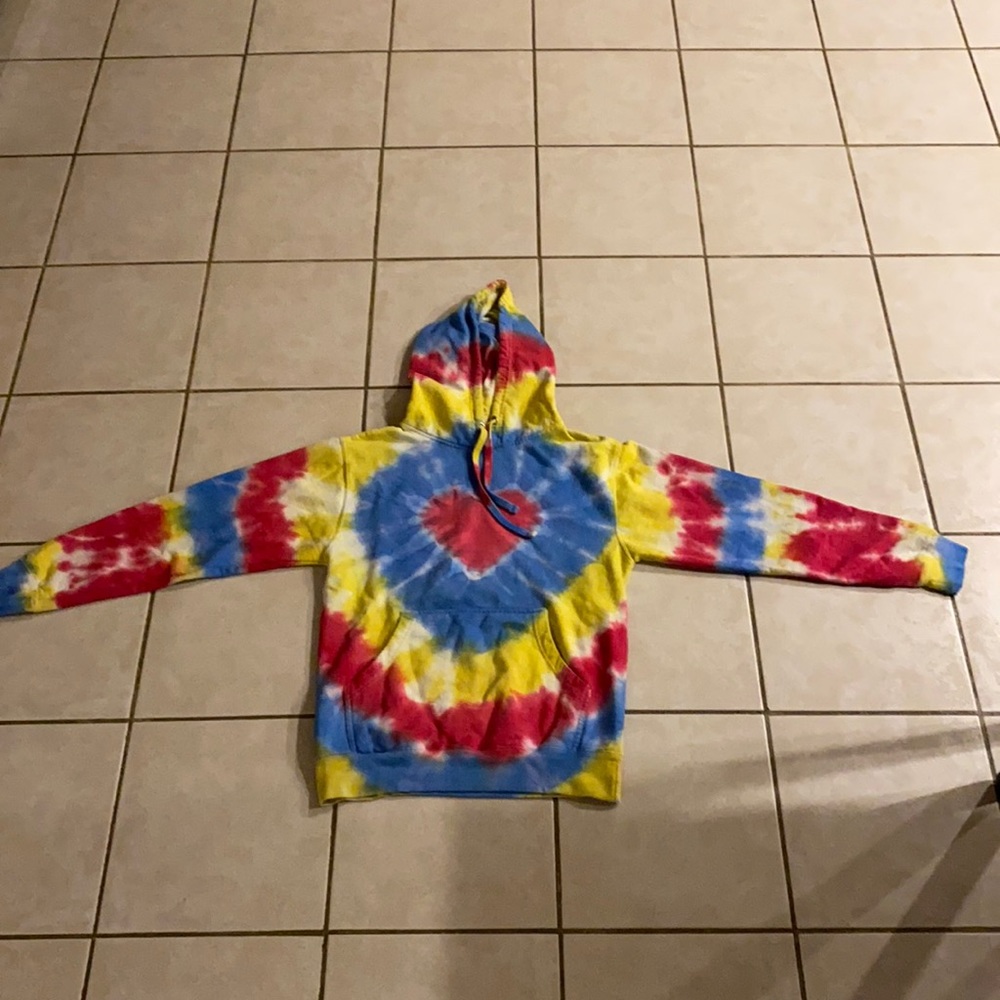 Holiday Brand Tie Dye Heart Hoodie